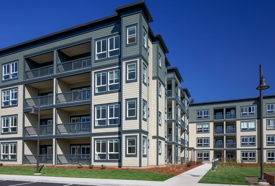exterior view of apartment complex