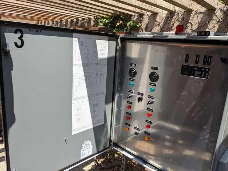 control panel for a pump system