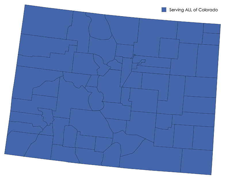 service areas all in Colorado counties map